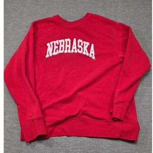 ZOOZATZ Nebraska Cornhuskers Red‎ Crew Neck Sweatshirt Mens XL NCAA Pullover